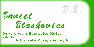 daniel blaskovics business card